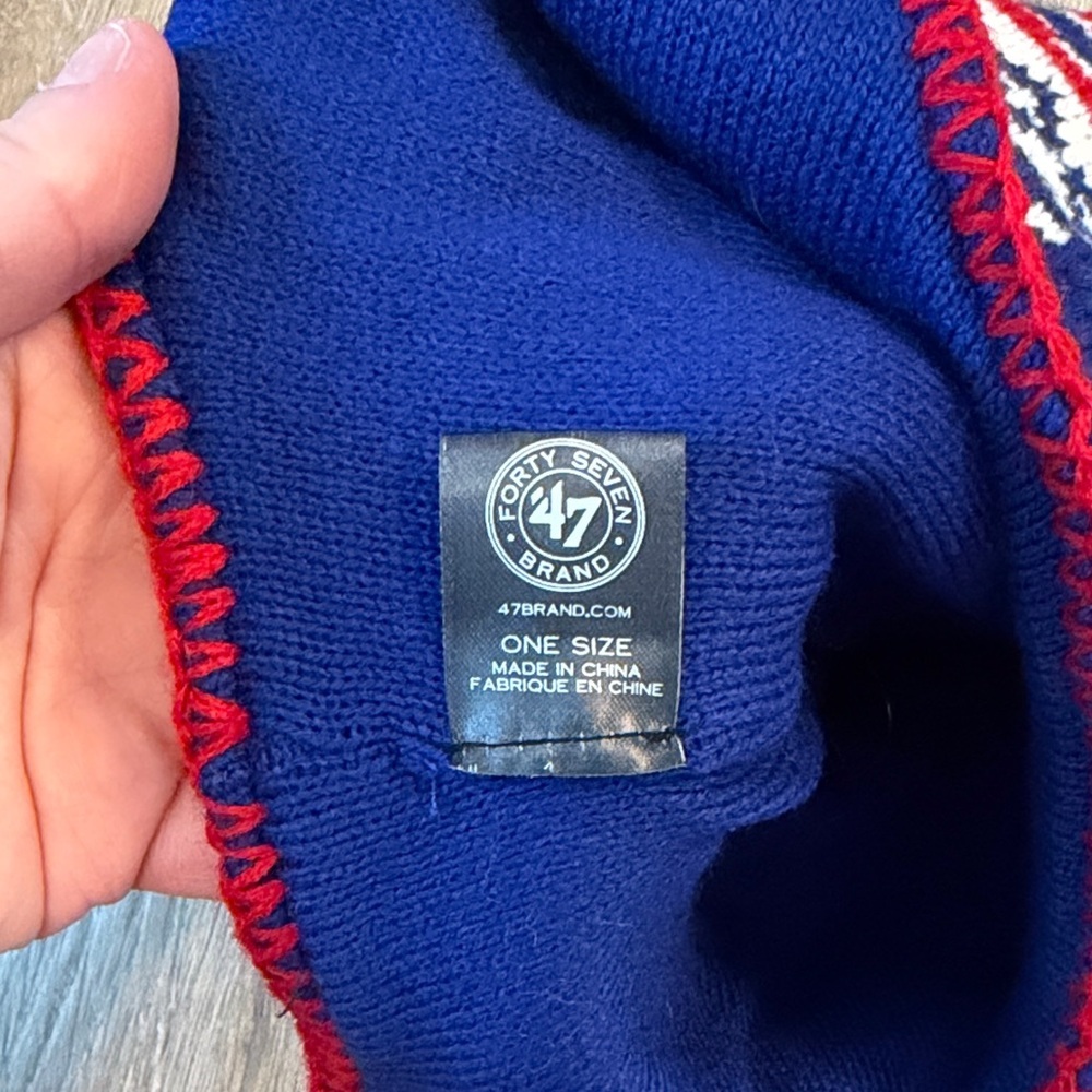 Chicago cubs- Red and Blue Knit Pom-Pom Hat- one size - Picture 4 of 4